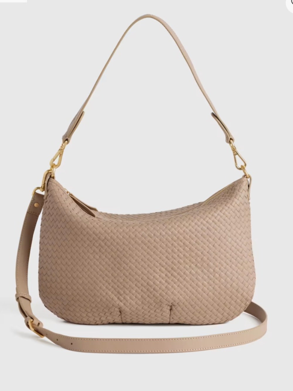 Quince Sloane Handwoven Shoulder Bag Leather
